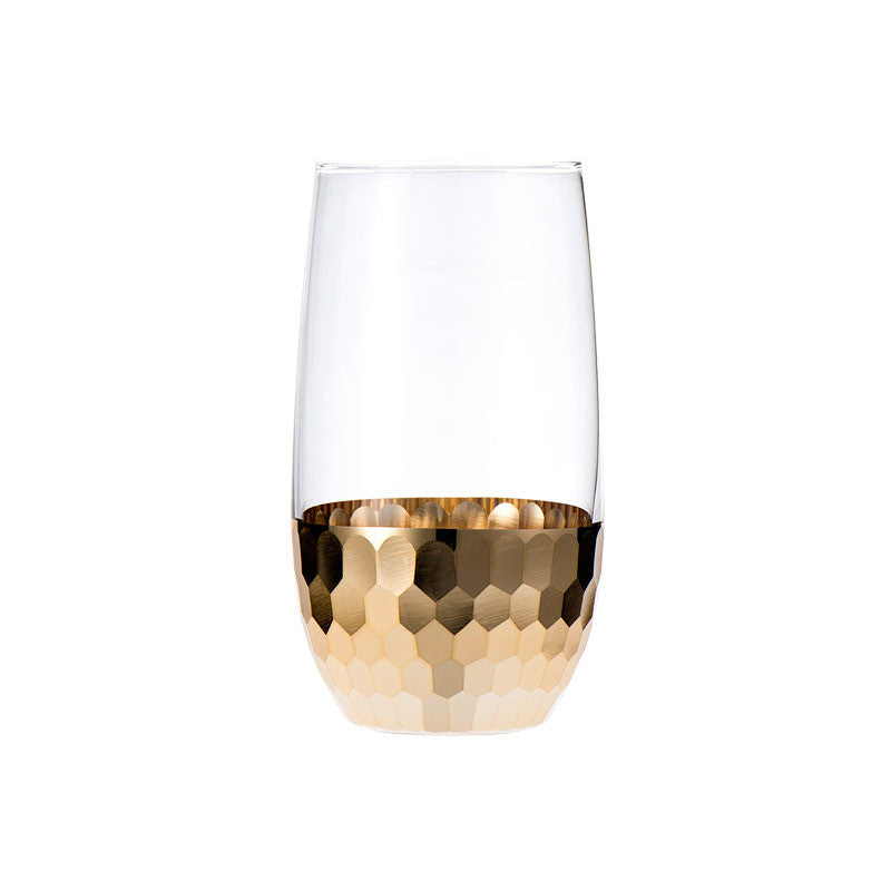 Nordic Luxury Gold-Plated Glass Cups - Versatile Set