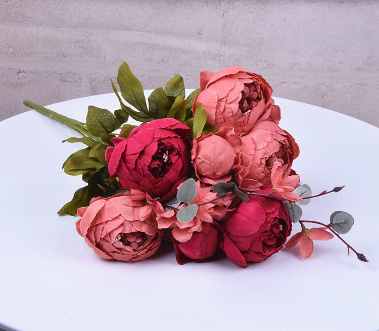 13 Core-spun Peony Decorative Artificial Flowers