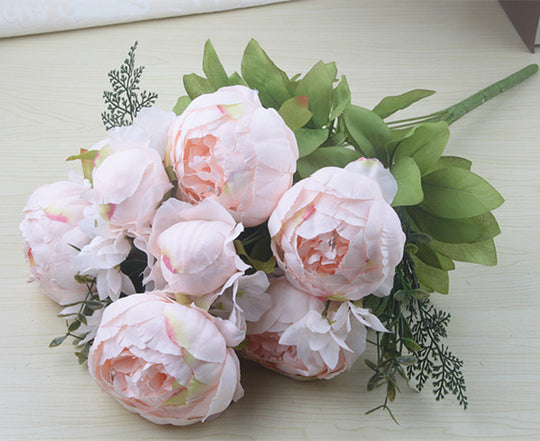 13 Core-spun Peony Decorative Artificial Flowers