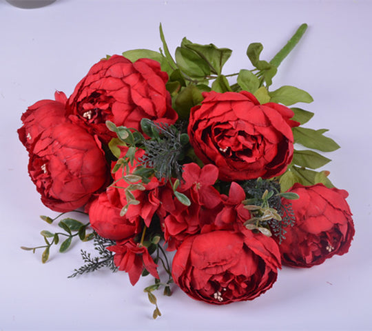 13 Core-spun Peony Decorative Artificial Flowers