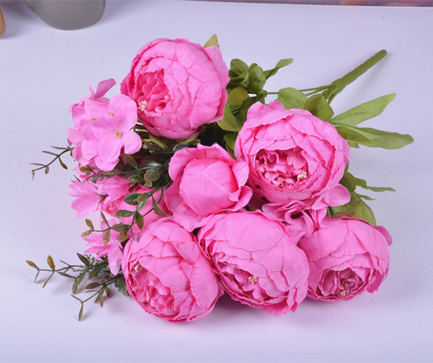 13 Core-spun Peony Decorative Artificial Flowers