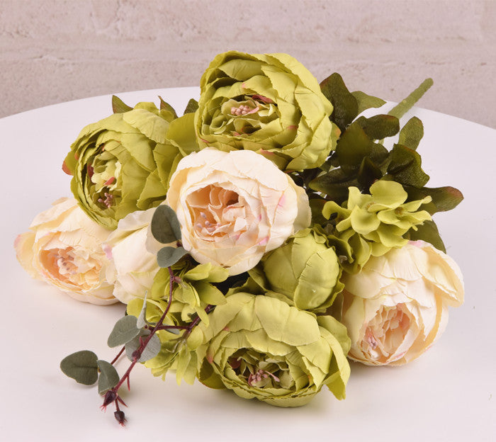 13 Core-spun Peony Decorative Artificial Flowers