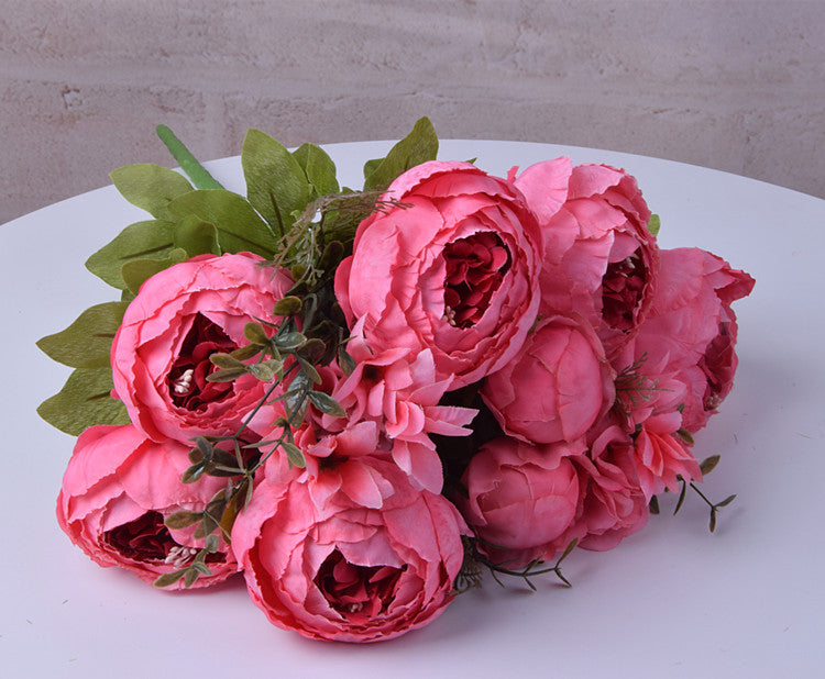 13 Core-spun Peony Decorative Artificial Flowers