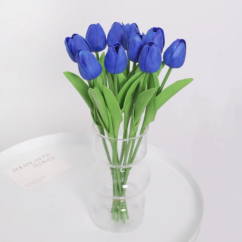 5/10Pcs Artificial Flowers Tulip Bouquet PE Fake Flowers Wedding Garden Decoration Outdoor Home Garden Bouquet Vase Decor Plants