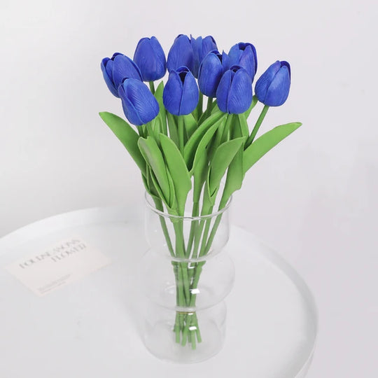 5/10Pcs Artificial Flowers Tulip Bouquet PE Fake Flowers Wedding Garden Decoration Outdoor Home Garden Bouquet Vase Decor Plants