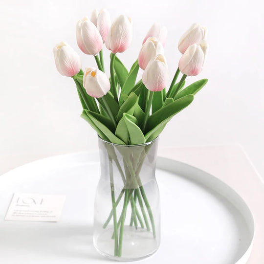 5/10Pcs Artificial Flowers Tulip Bouquet PE Fake Flowers Wedding Garden Decoration Outdoor Home Garden Bouquet Vase Decor Plants