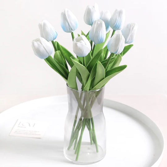 5/10Pcs Artificial Flowers Tulip Bouquet PE Fake Flowers Wedding Garden Decoration Outdoor Home Garden Bouquet Vase Decor Plants