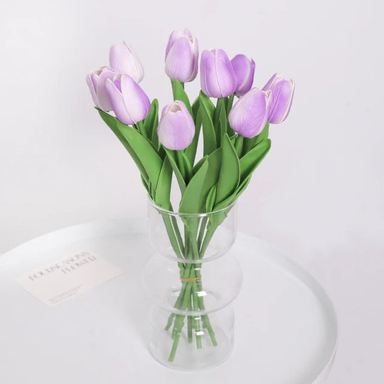 5/10Pcs Artificial Flowers Tulip Bouquet PE Fake Flowers Wedding Garden Decoration Outdoor Home Garden Bouquet Vase Decor Plants