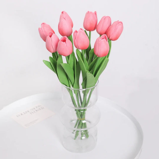 5/10Pcs Artificial Flowers Tulip Bouquet PE Fake Flowers Wedding Garden Decoration Outdoor Home Garden Bouquet Vase Decor Plants